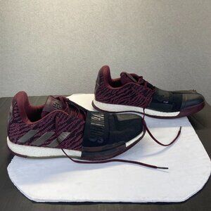 ADIDAS JAMES HARDEN VOL. 3 Playoff Maroon Mens Athletic Shoes Basketball Size 18